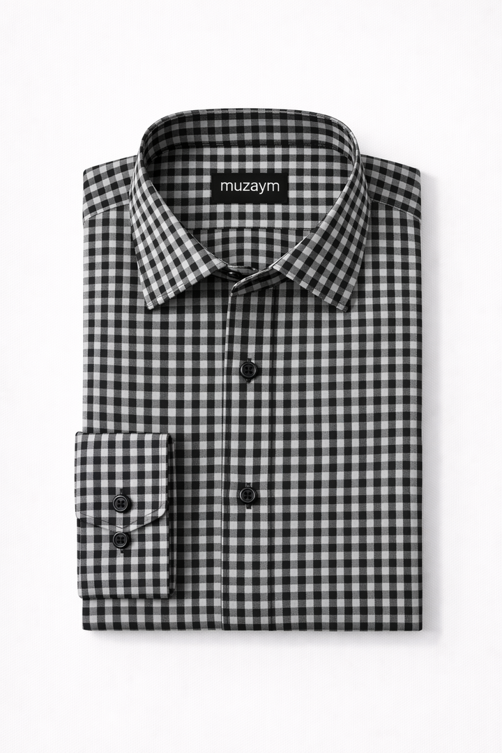 Midnight Micro Check Shirt