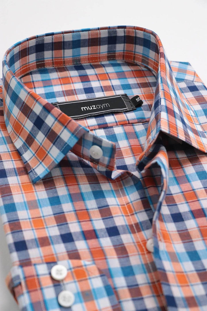Multicolor Checkered – Regular Fit Shirt - muzaym