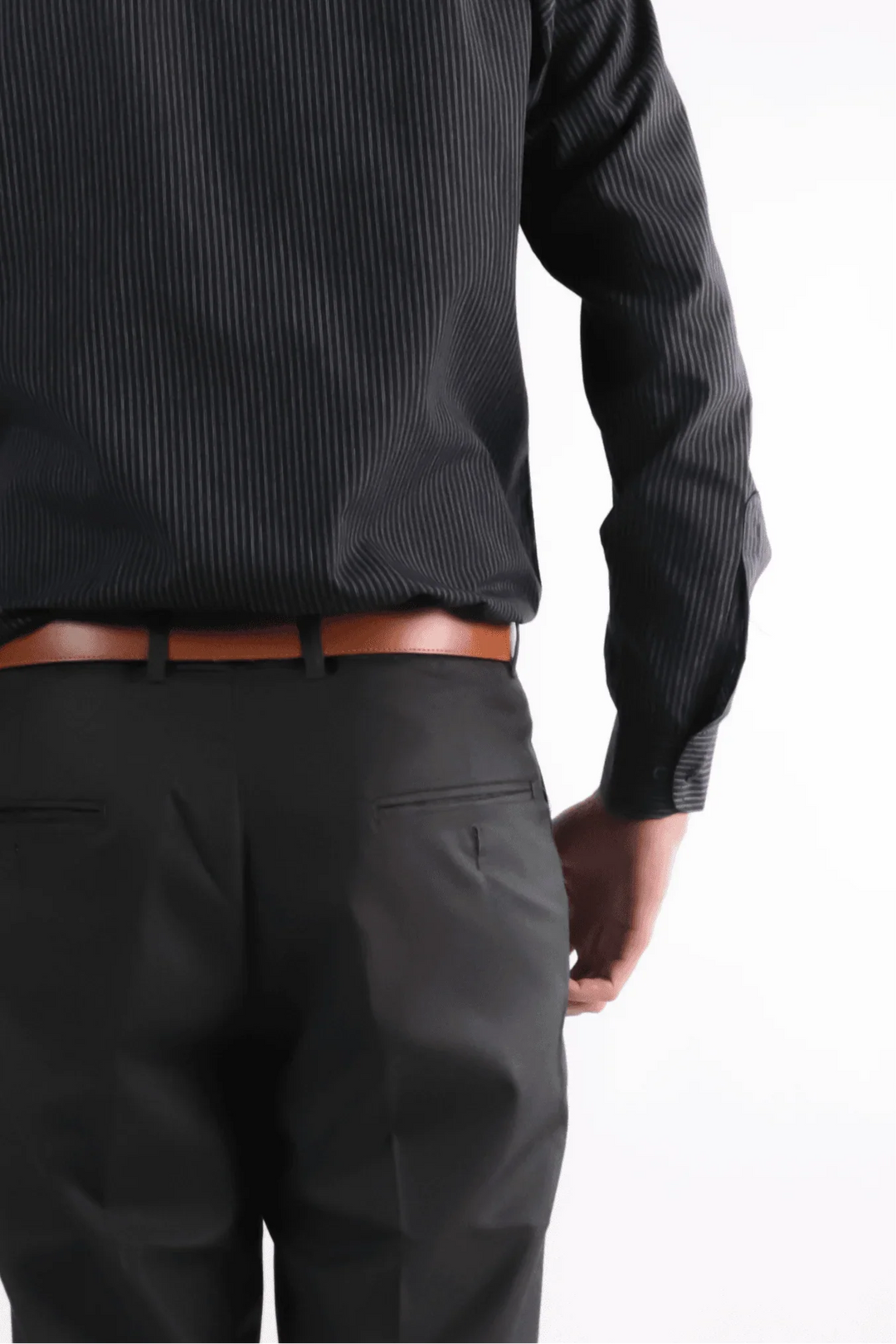 Gentleman's Code Stripe Black – Regular Fit Shirt - muzaym