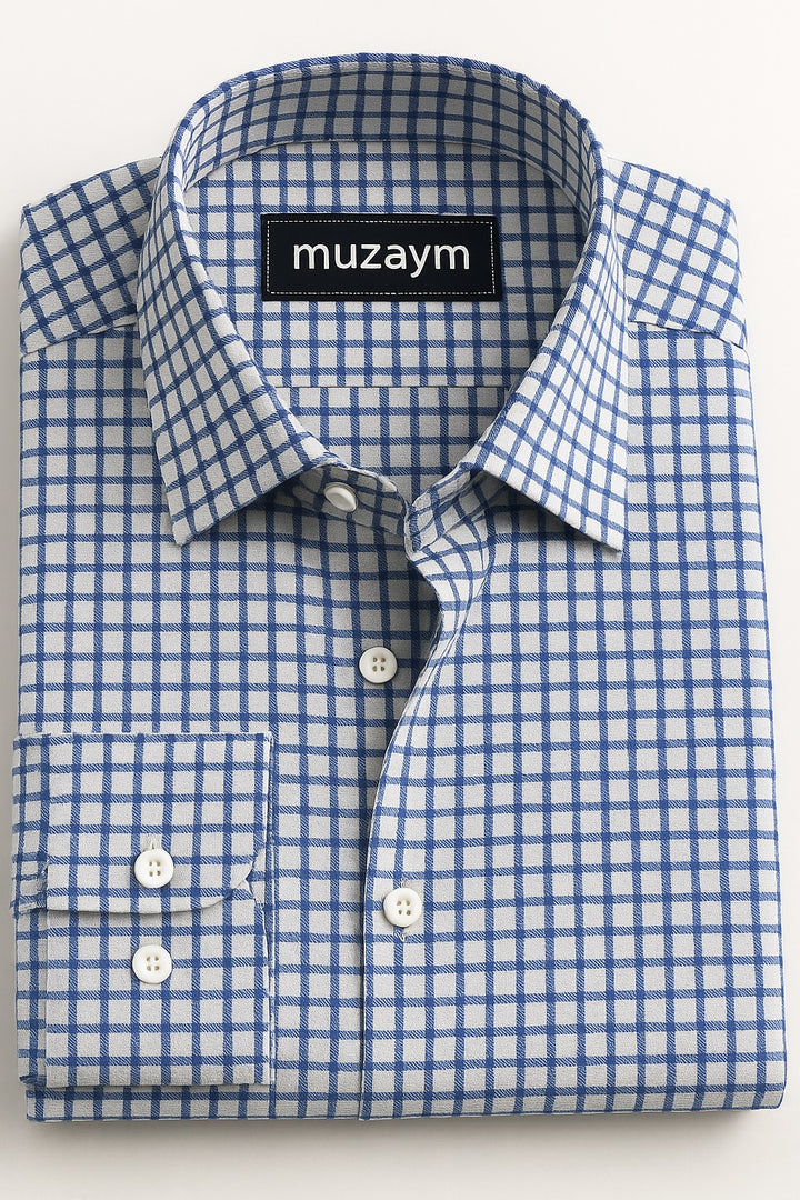 Royal Blue Grid Check