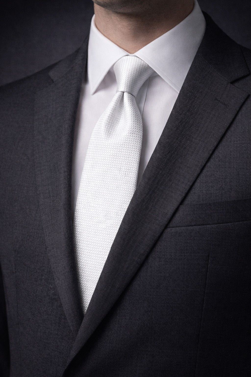 Microfiber Tie - White