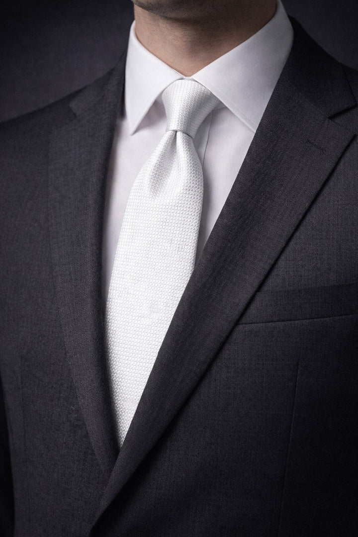 Microfiber Tie - White