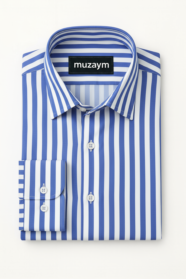 Royal Blue Bold Stripe