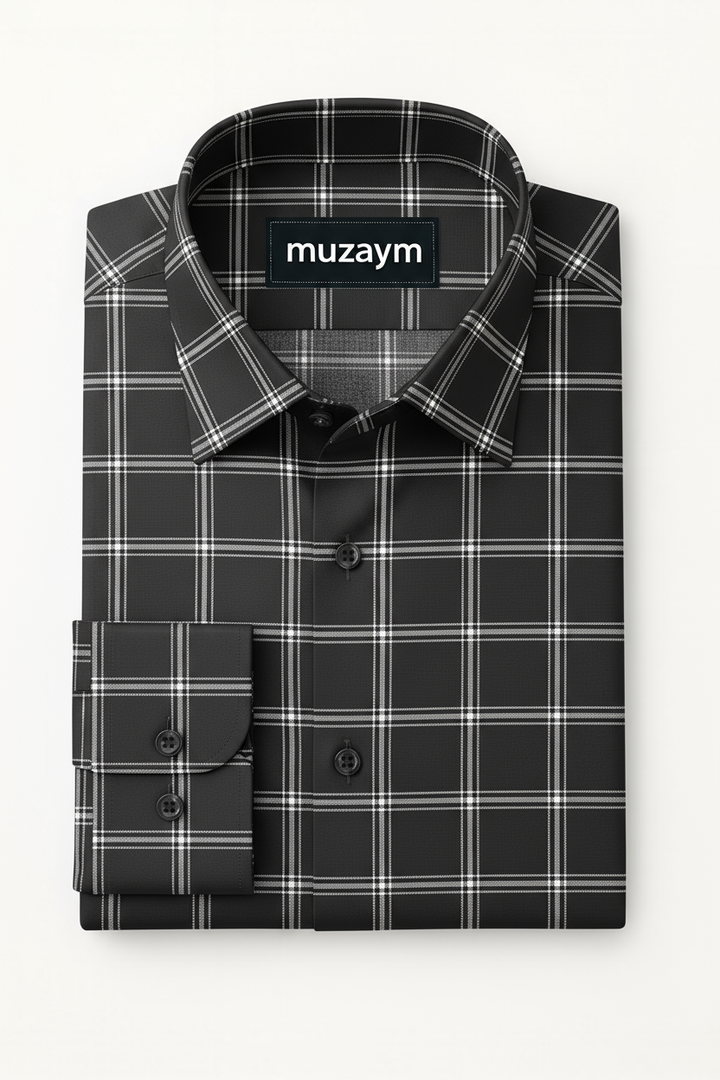 Black Windowpane Check