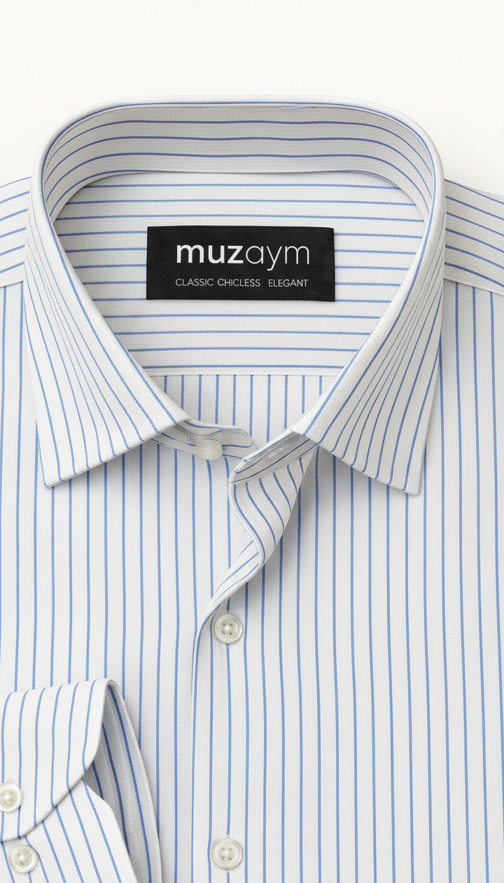 Pearl Blue Pinstripe