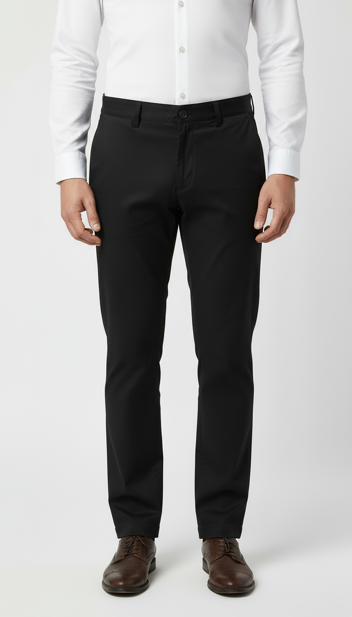 Jade Black - Regular Fit Cotton Pant