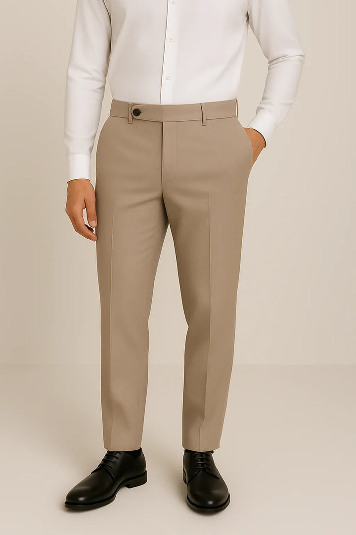 Beige Gray Dress Pant