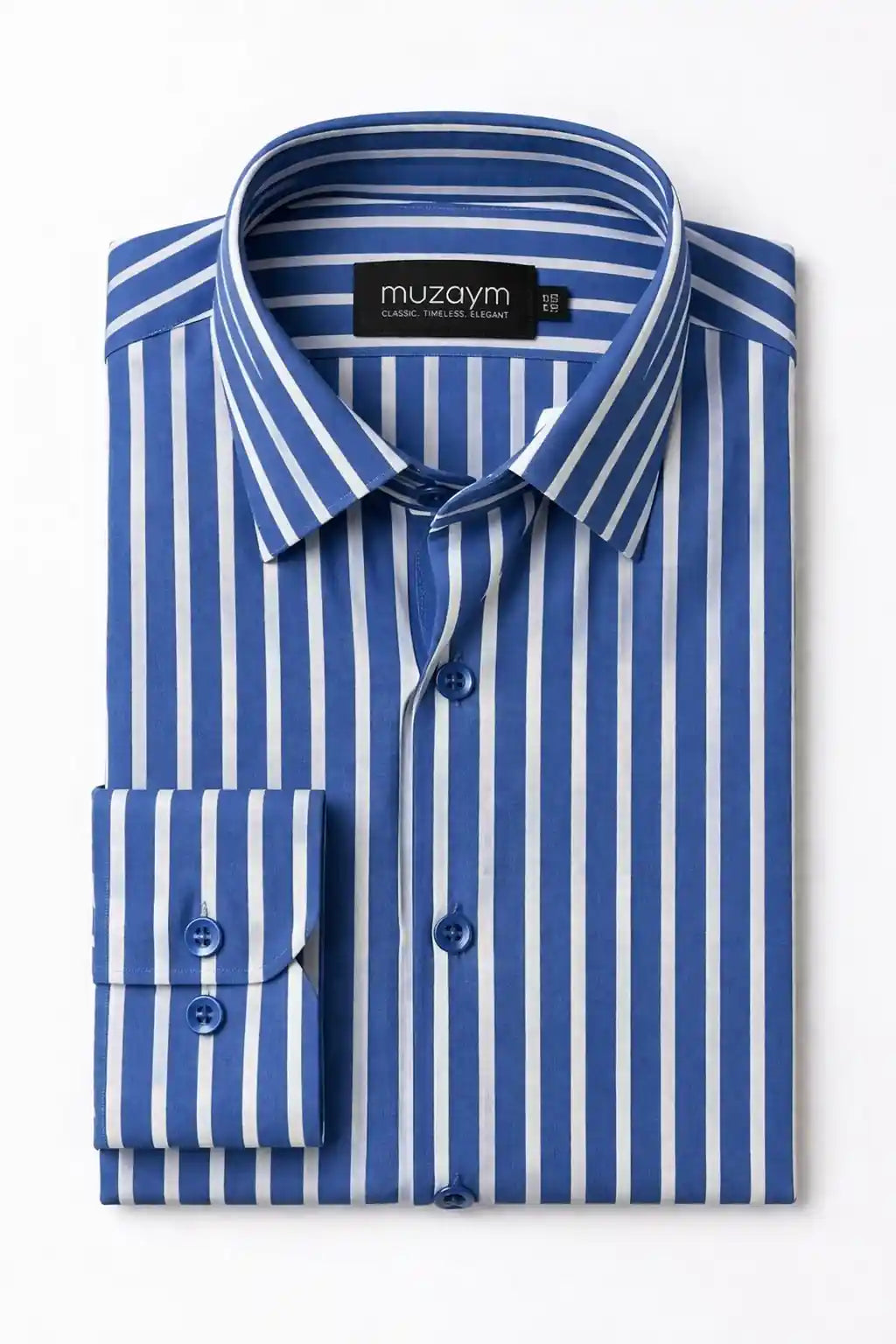 Regent Blue Stripe Formal Shirt — muzaym