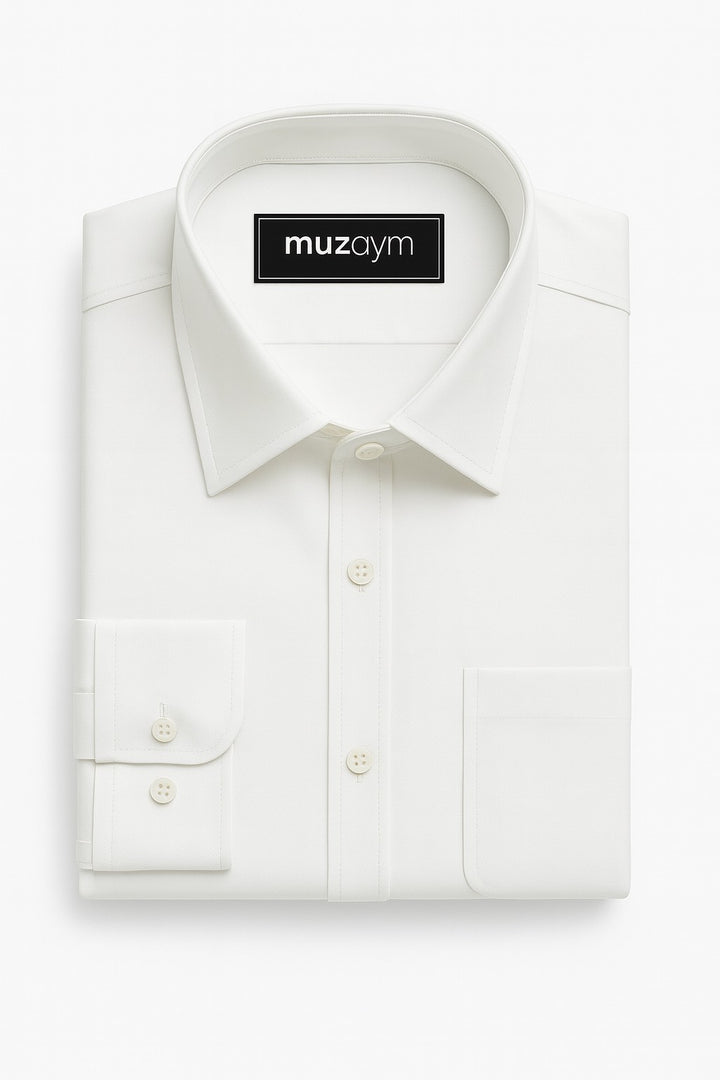 White Oxford Plain Solid – Regular Fit Shirt