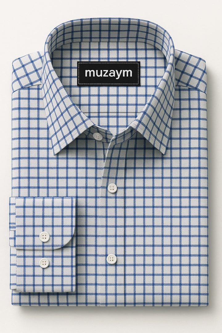 Royal Blue Grid Check