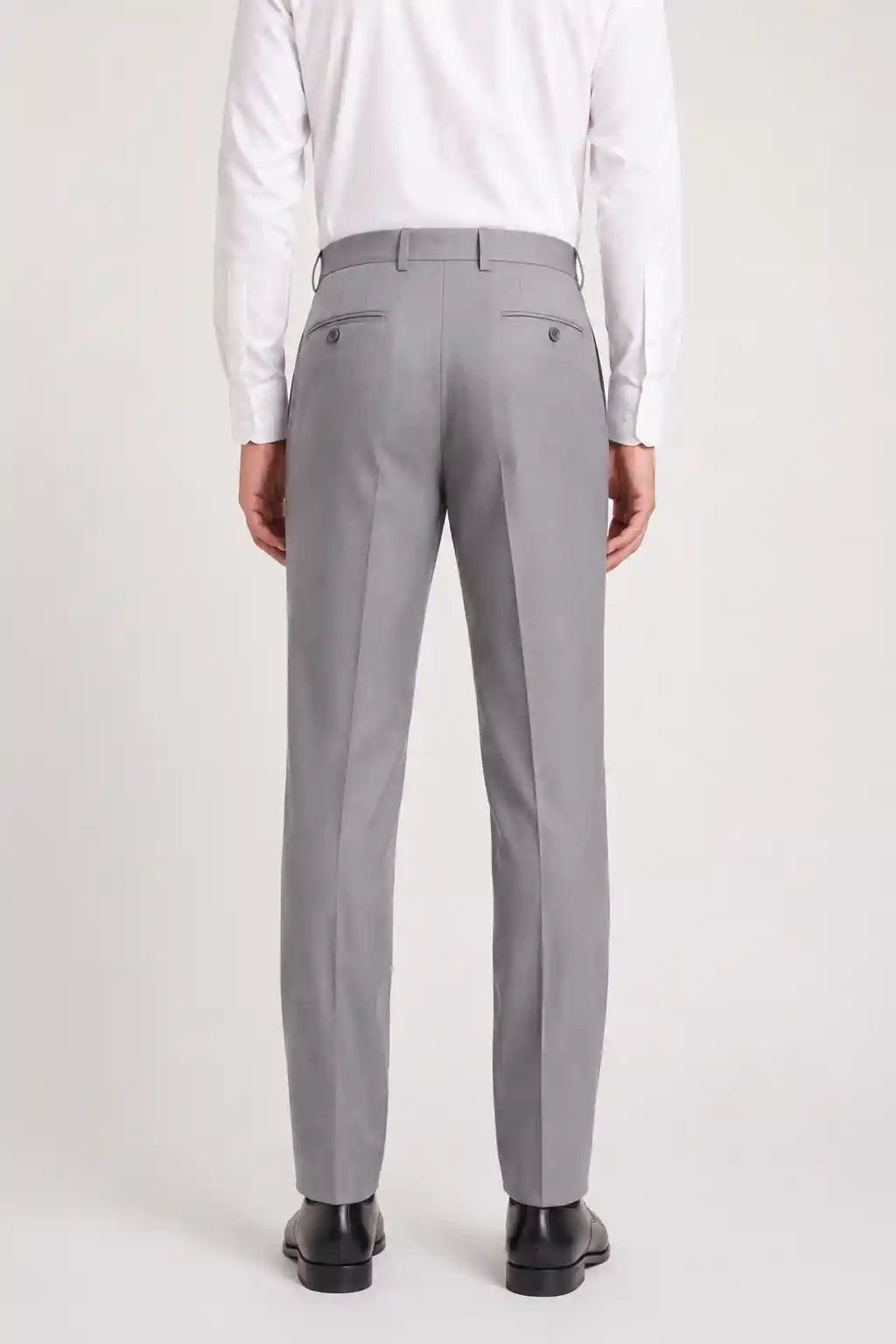 Silver Smoke Pleated Dress Pant
