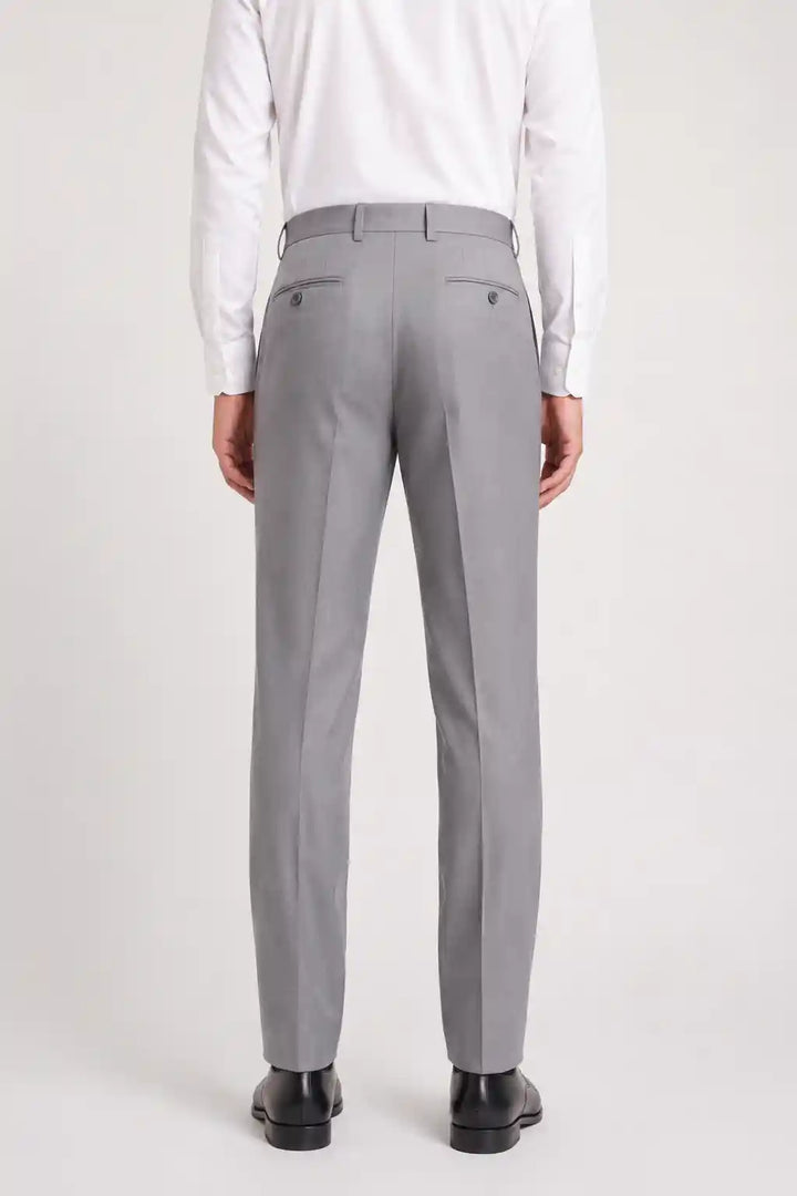 Silver Smoke Pleated Dress Pant