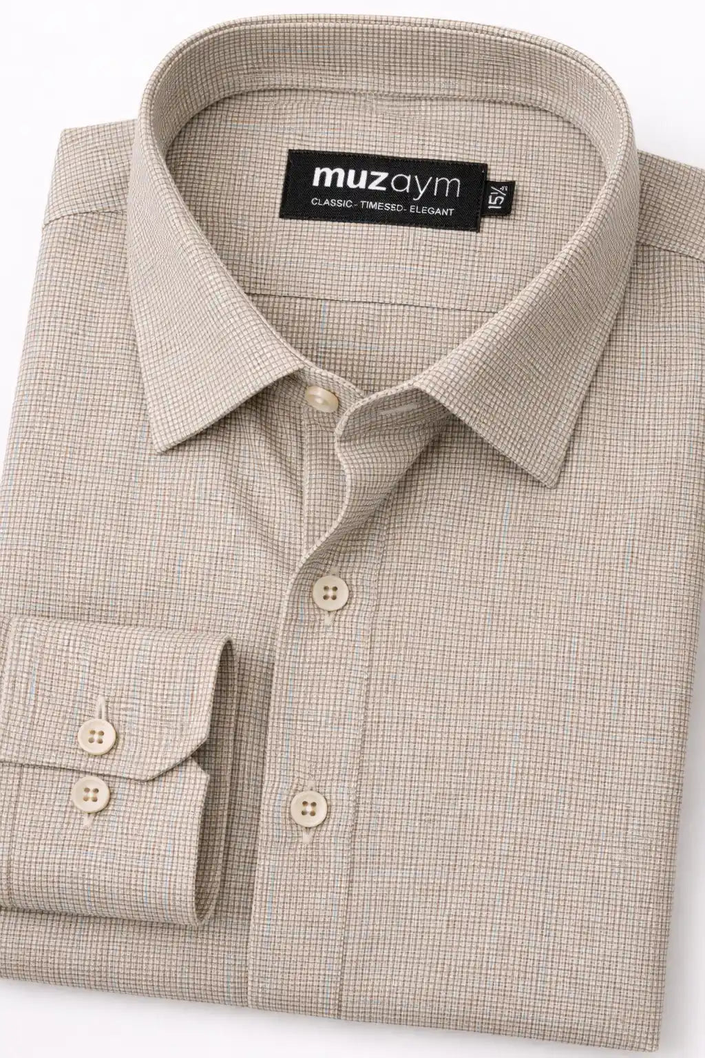 Ivory Sand Check Shirt