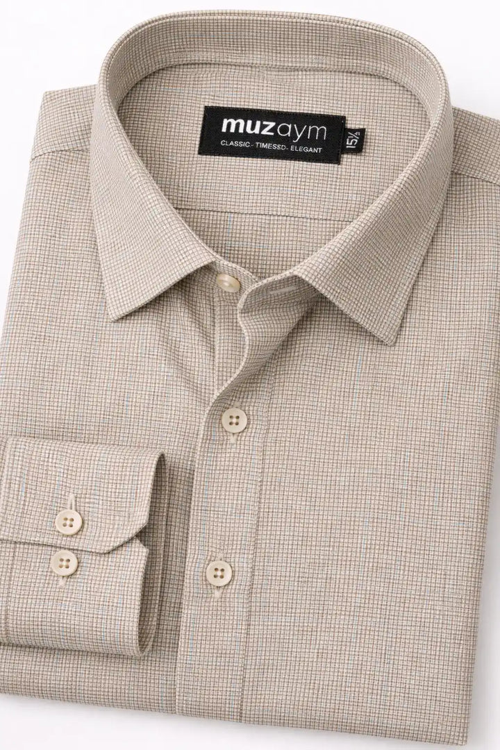 Ivory Sand Check Shirt
