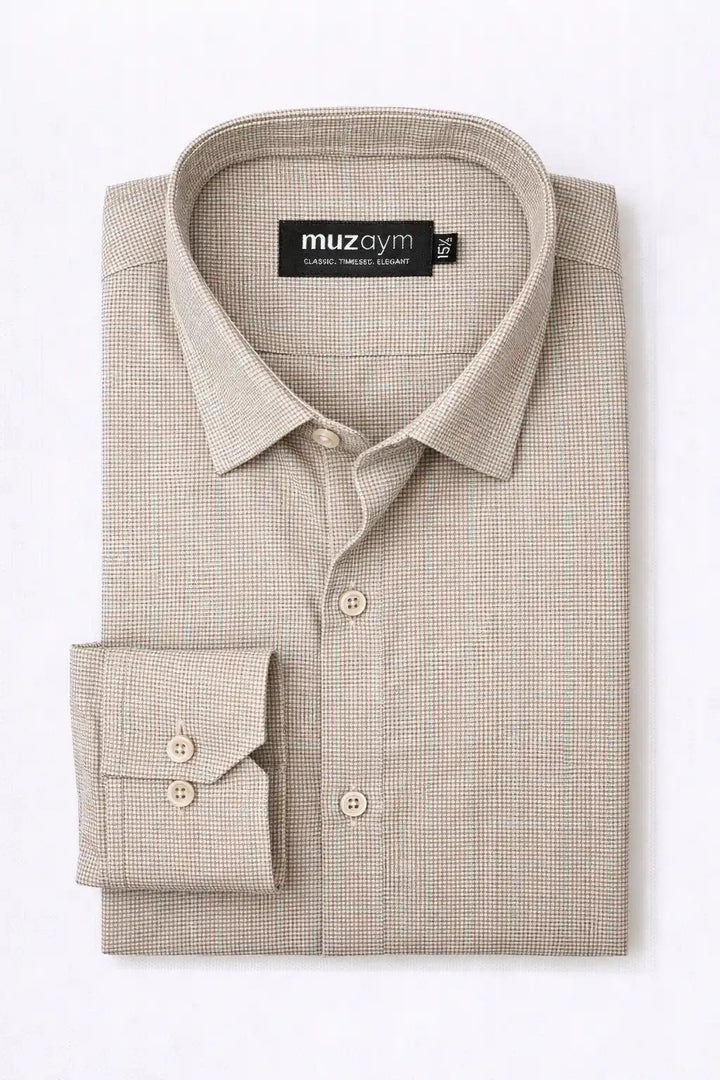 Ivory Sand Check Shirt