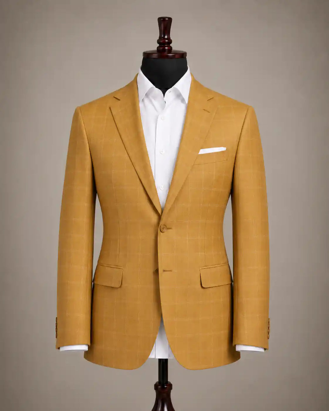 Golden Sand Check Blazer — muzaym