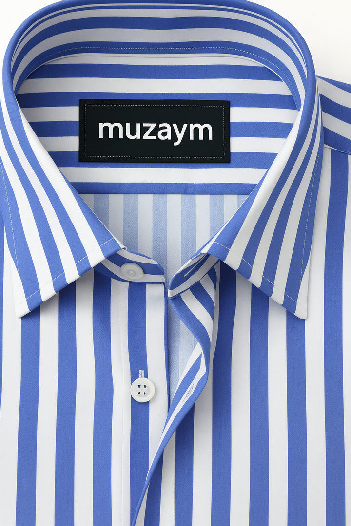 Royal Blue Bold Stripe
