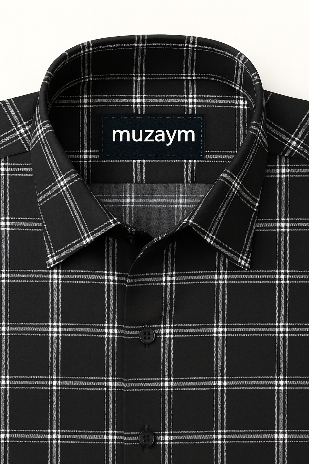 Black Windowpane Check