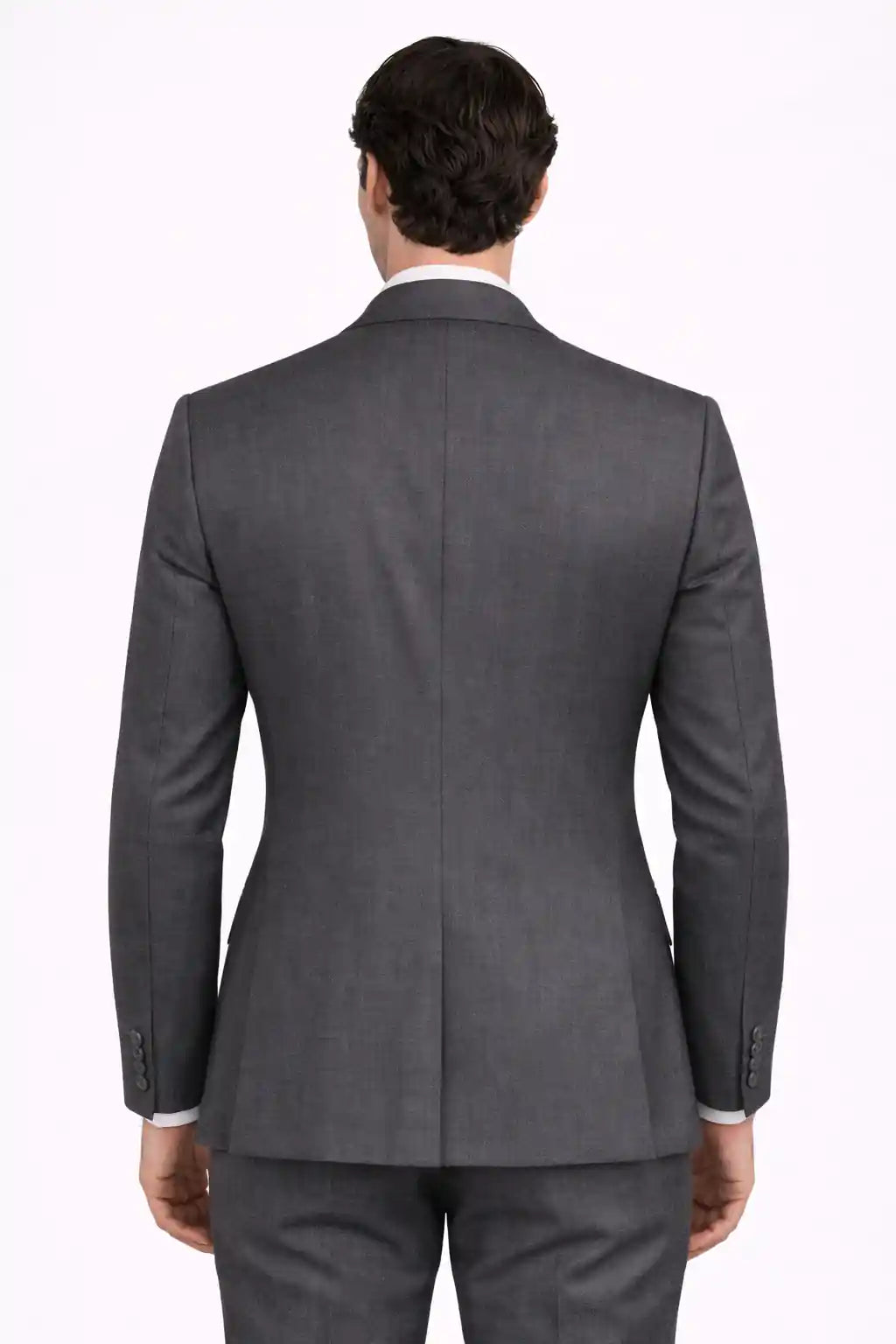 Graphite Gray Blazer Back View — muzaym