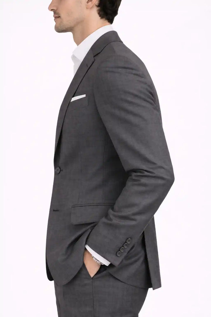 Graphite Gray Blazer Side View — muzaym