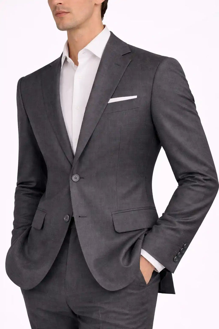 Graphite Gray Blazer Front View — muzaym