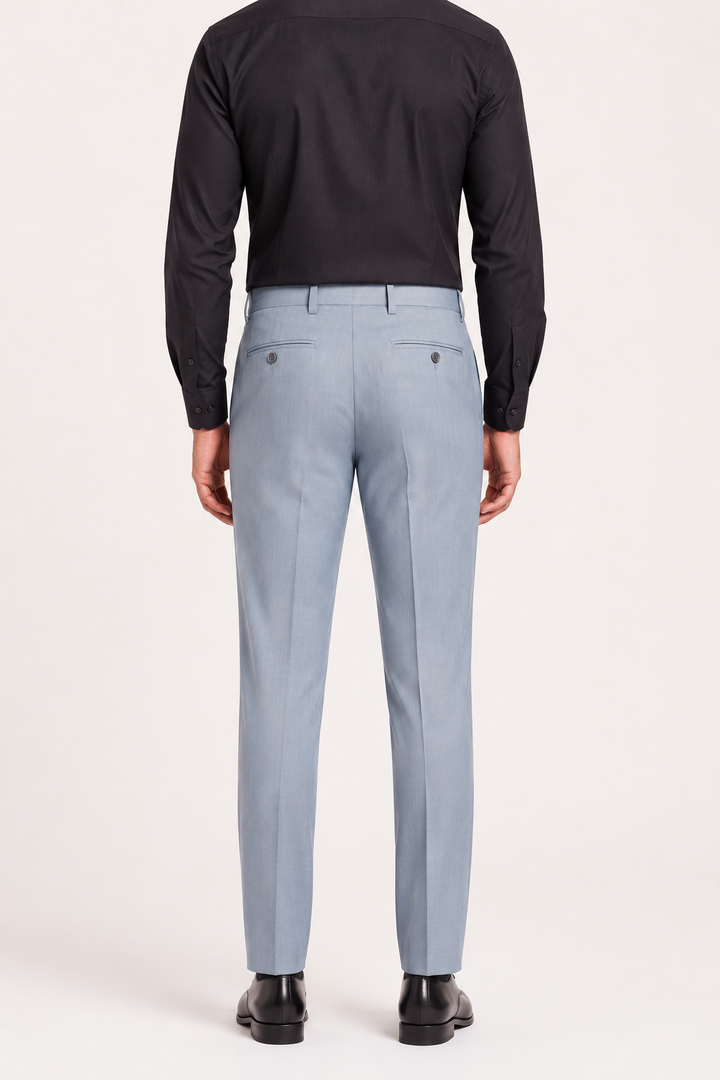 Ice Silver Pleated Dress Pant
