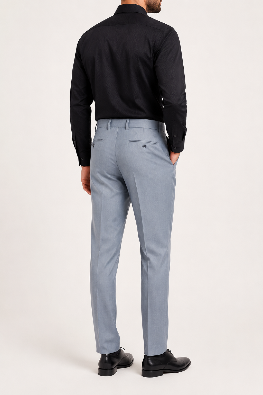 Ice Silver Pleated Dress Pant