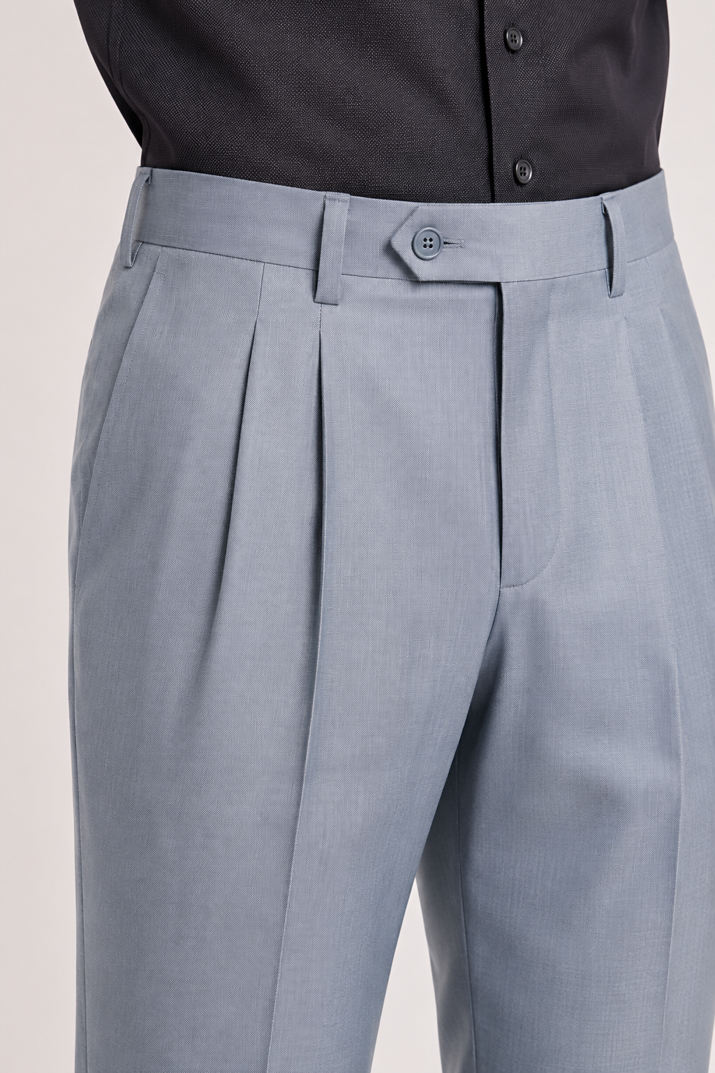 Ice Silver Pleated Dress Pant