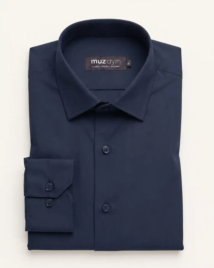 Blue Gray Formal Shirt — muzaym
