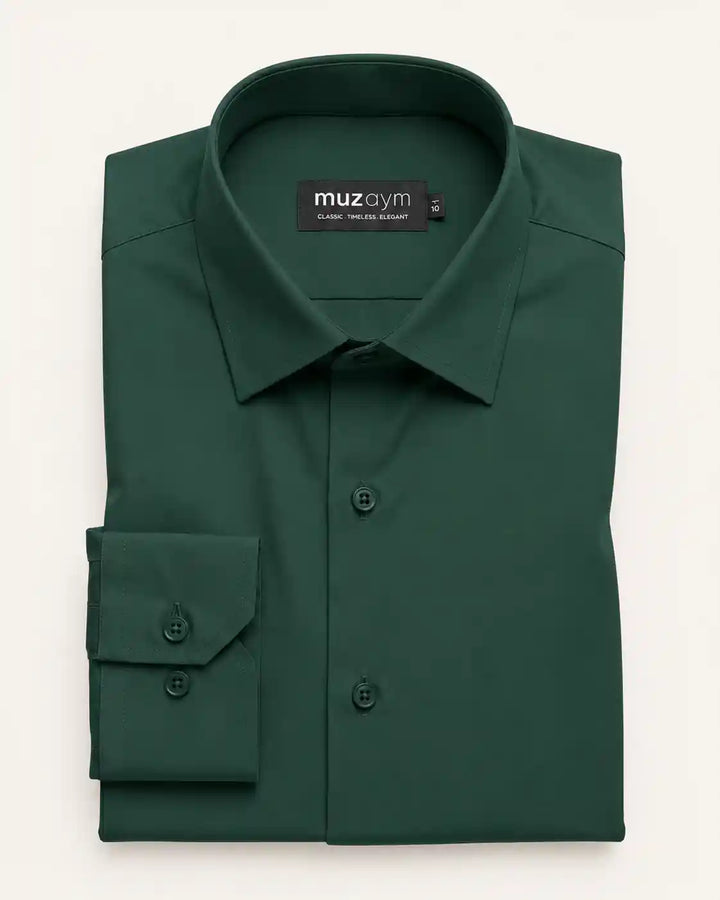 Emerald Green Formal Shirt — muzaym