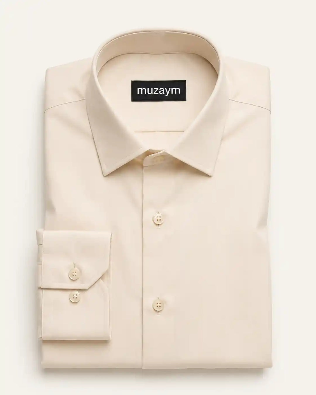 Soft Beige Formal Shirt — muzaym