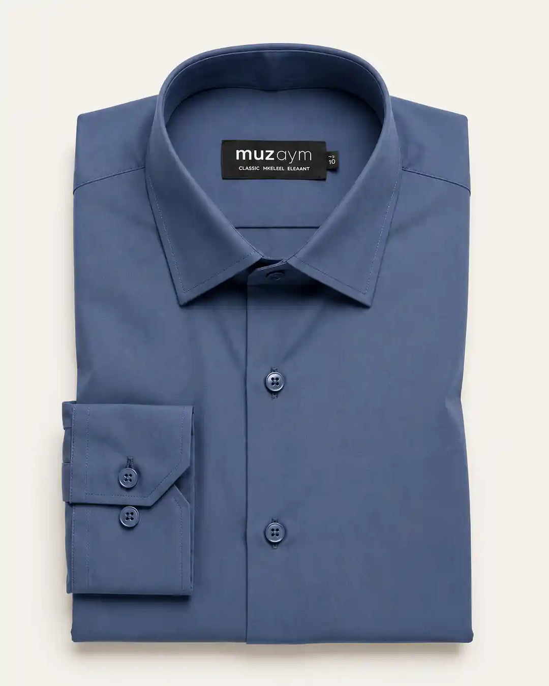 Ash Blue Formal Shirt — muzaym