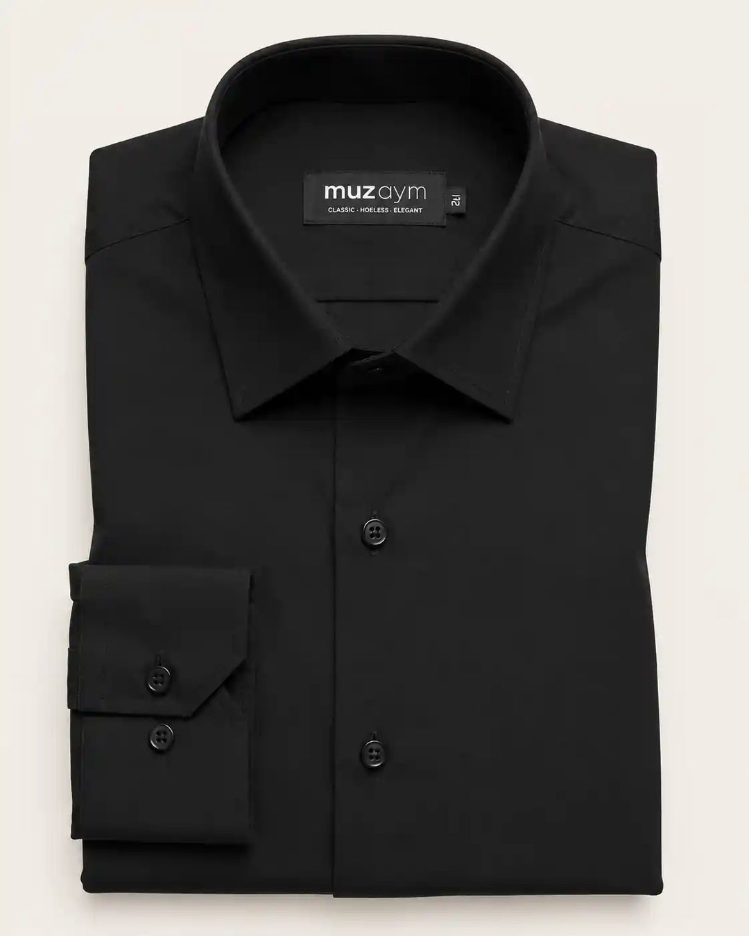 Midnight Black Formal Shirt — muzaym