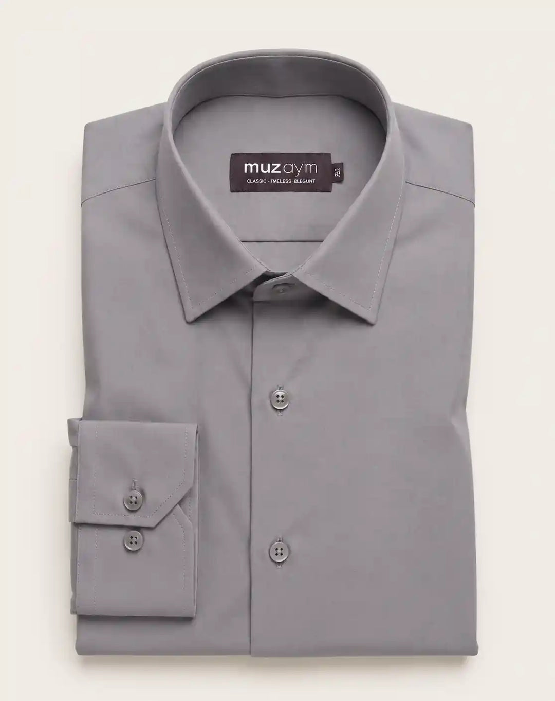 Gunmetal Gray Formal Shirt — muzaym