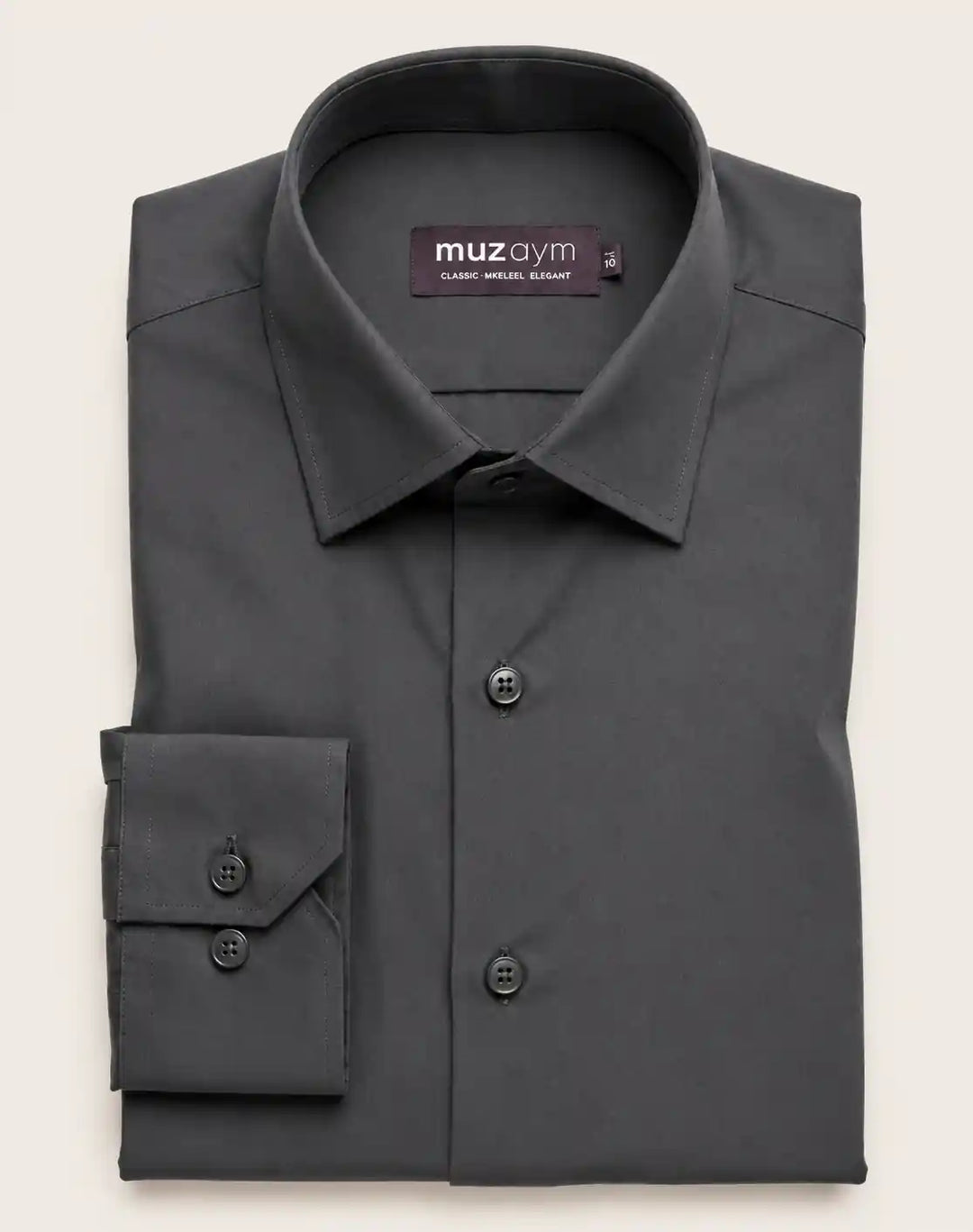 Charcoal Gray Formal Shirt — muzaym