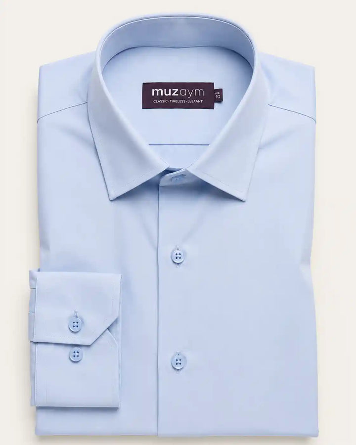 Ice Blue Formal Shirt — muzaym