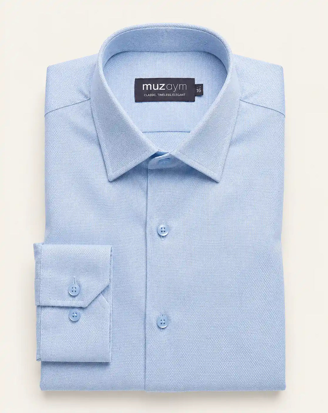 Sky Blue Dobby Pattern Formal Shirt — muzaym