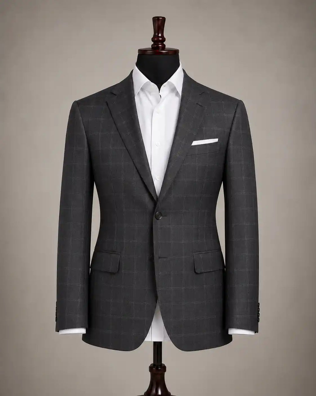 Espresso Check Blazer — muzaym
