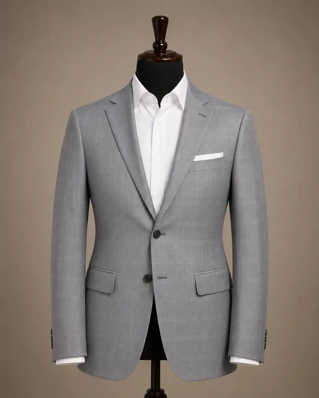 Glacier Gray Check Blazer — muzaym