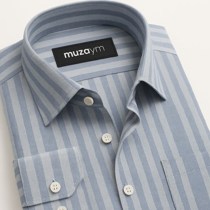 Blue Shadow Stripe - Regular Fit Shirt