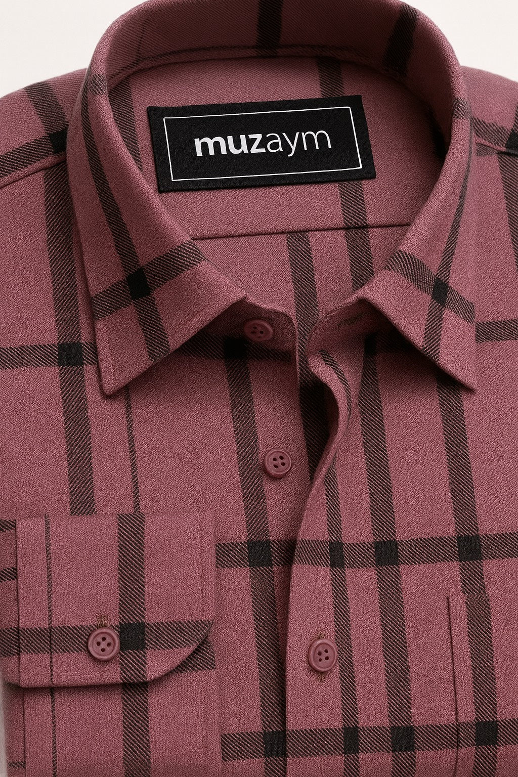 Rust Rose Windowpane - Regular Fit Shirt
