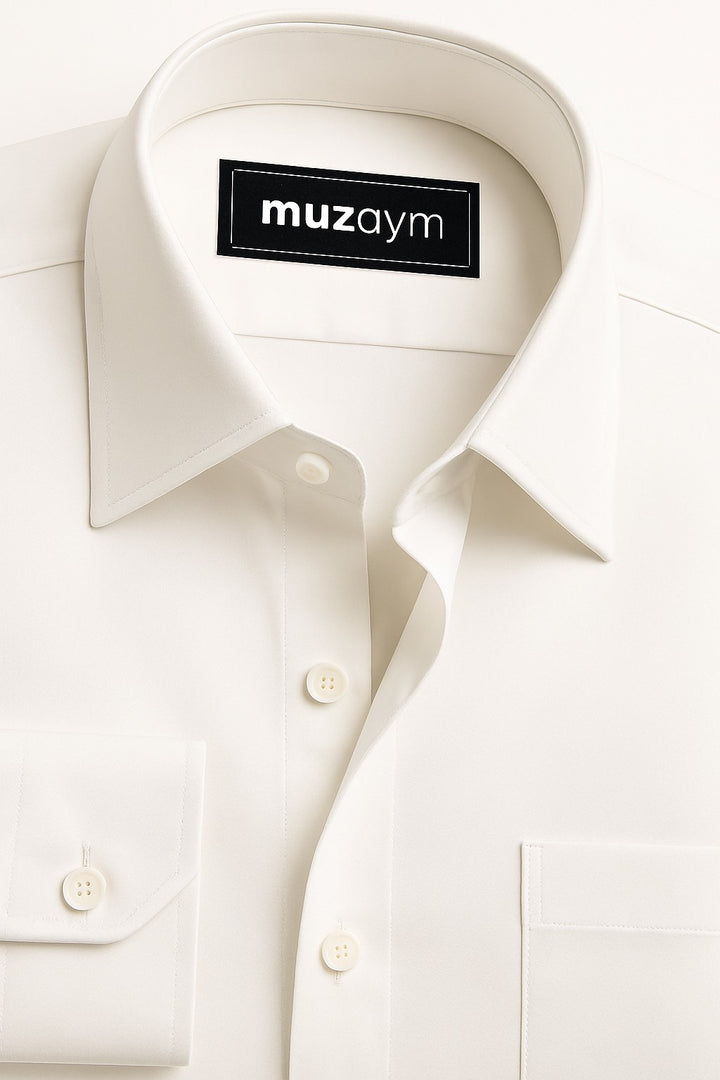 White Oxford Plain Solid – Regular Fit Shirt
