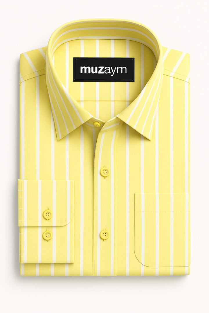 Lemon Stripe Classic - Regular Fit Shirt