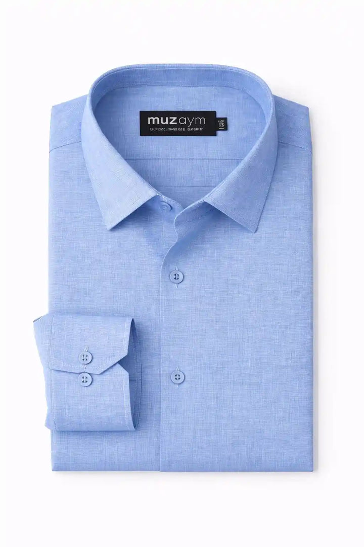 Arctic Sky Solid Formal Shirt — muzaym