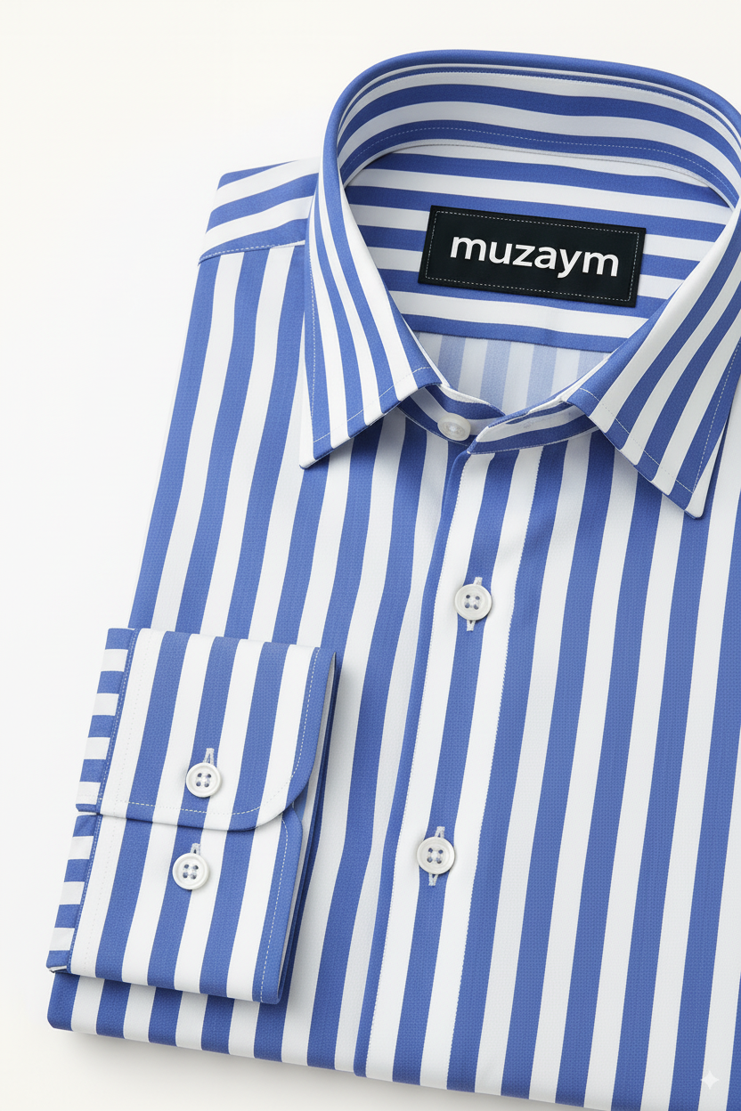 Royal Blue Bold Stripe