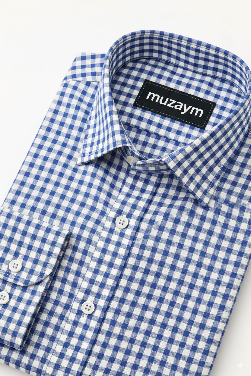 Royal Blue Grid Check