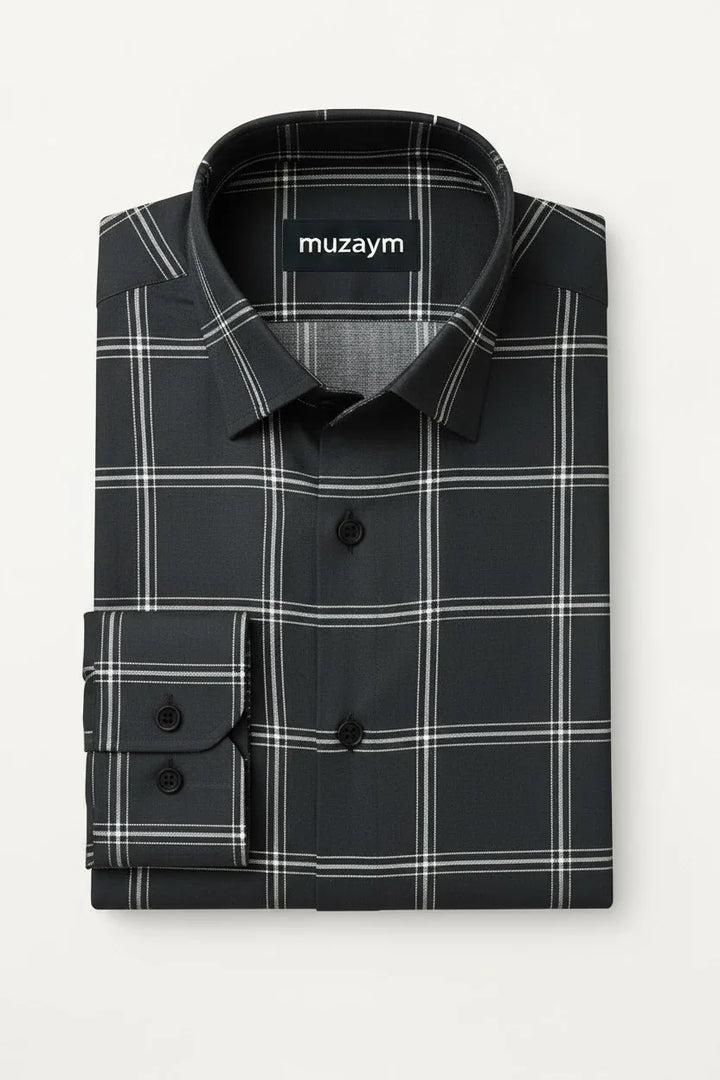 Black Windowpane Check