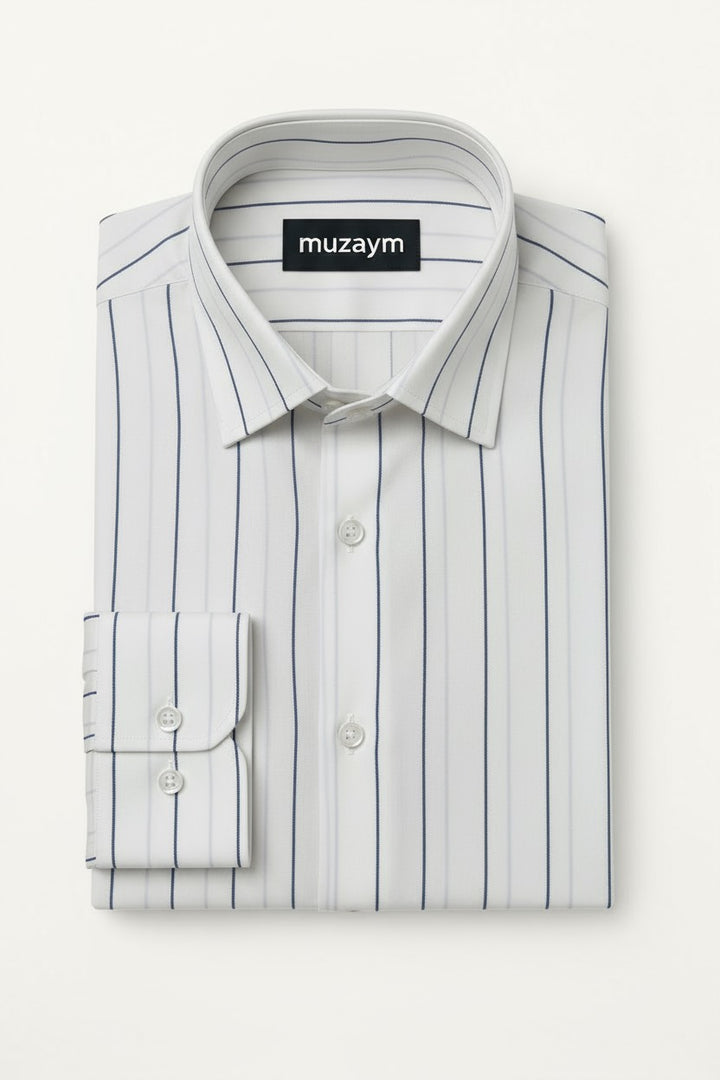 Crystal White Pinstripe