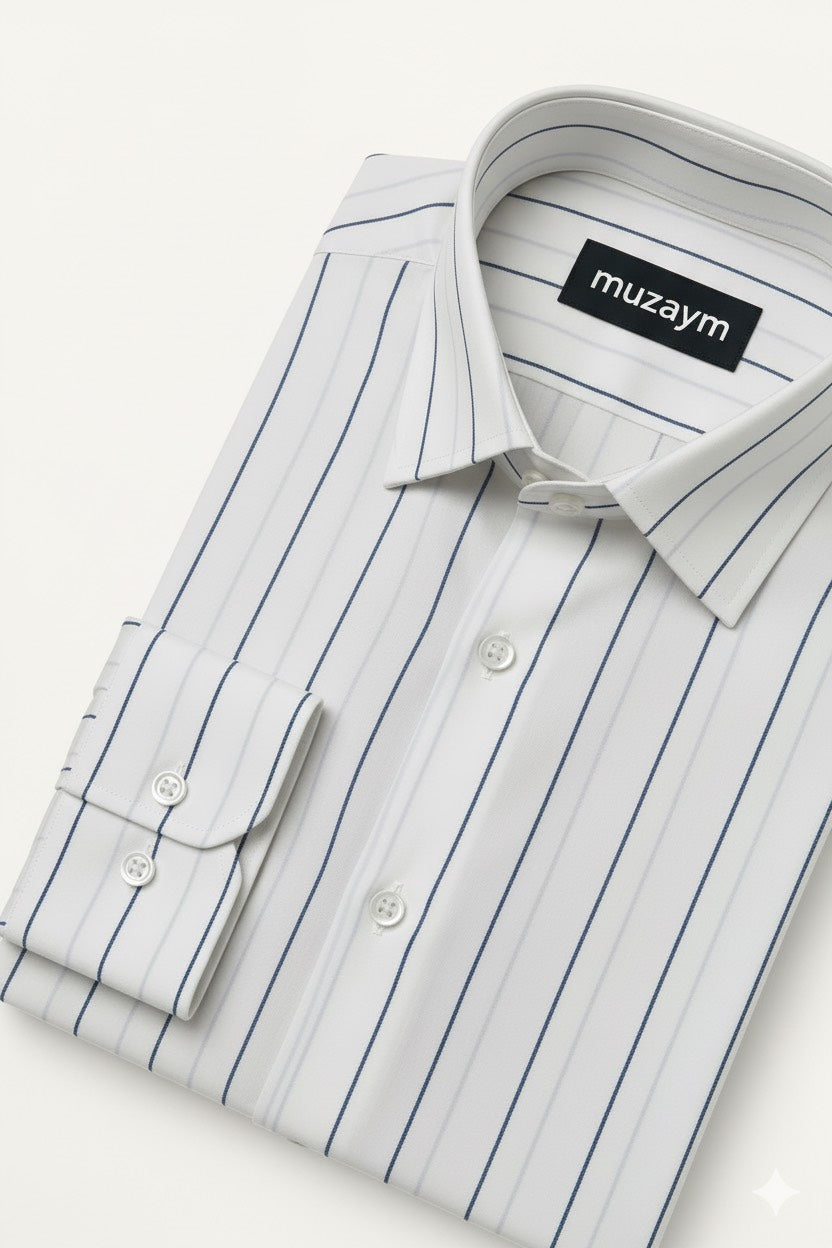 Crystal White Pinstripe