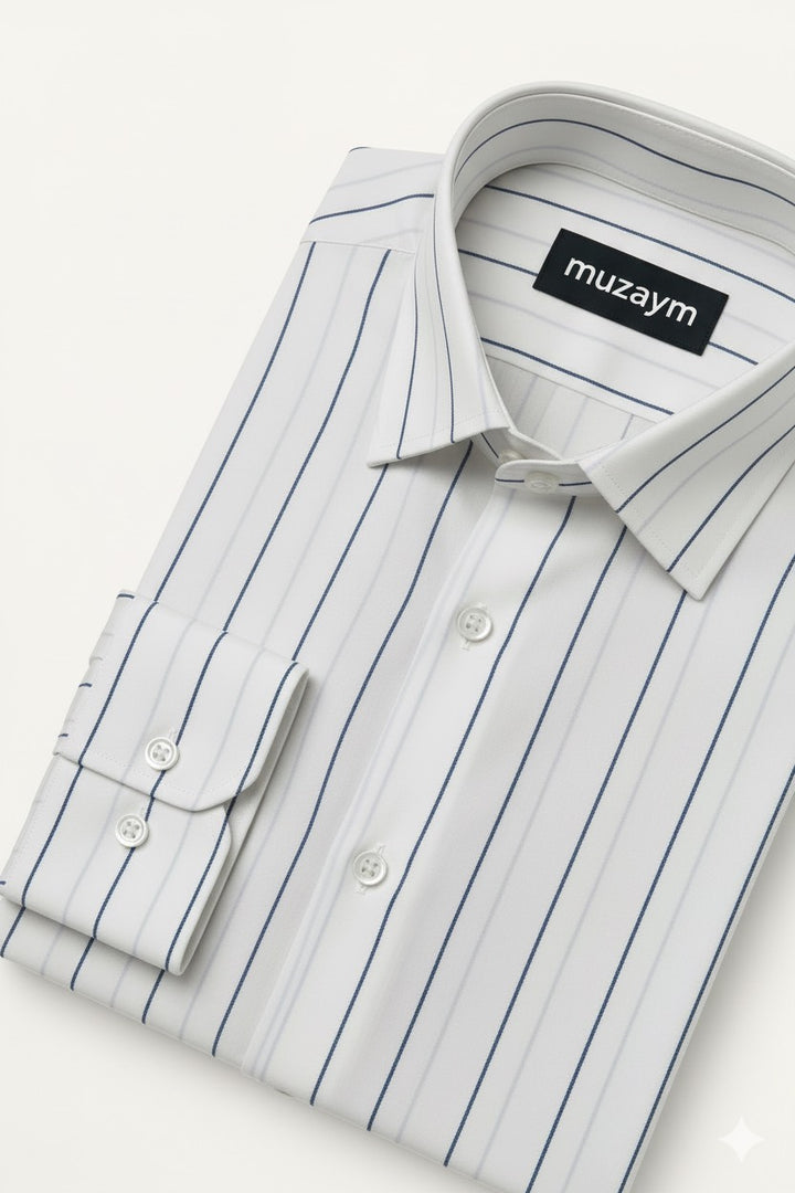 Crystal White Pinstripe